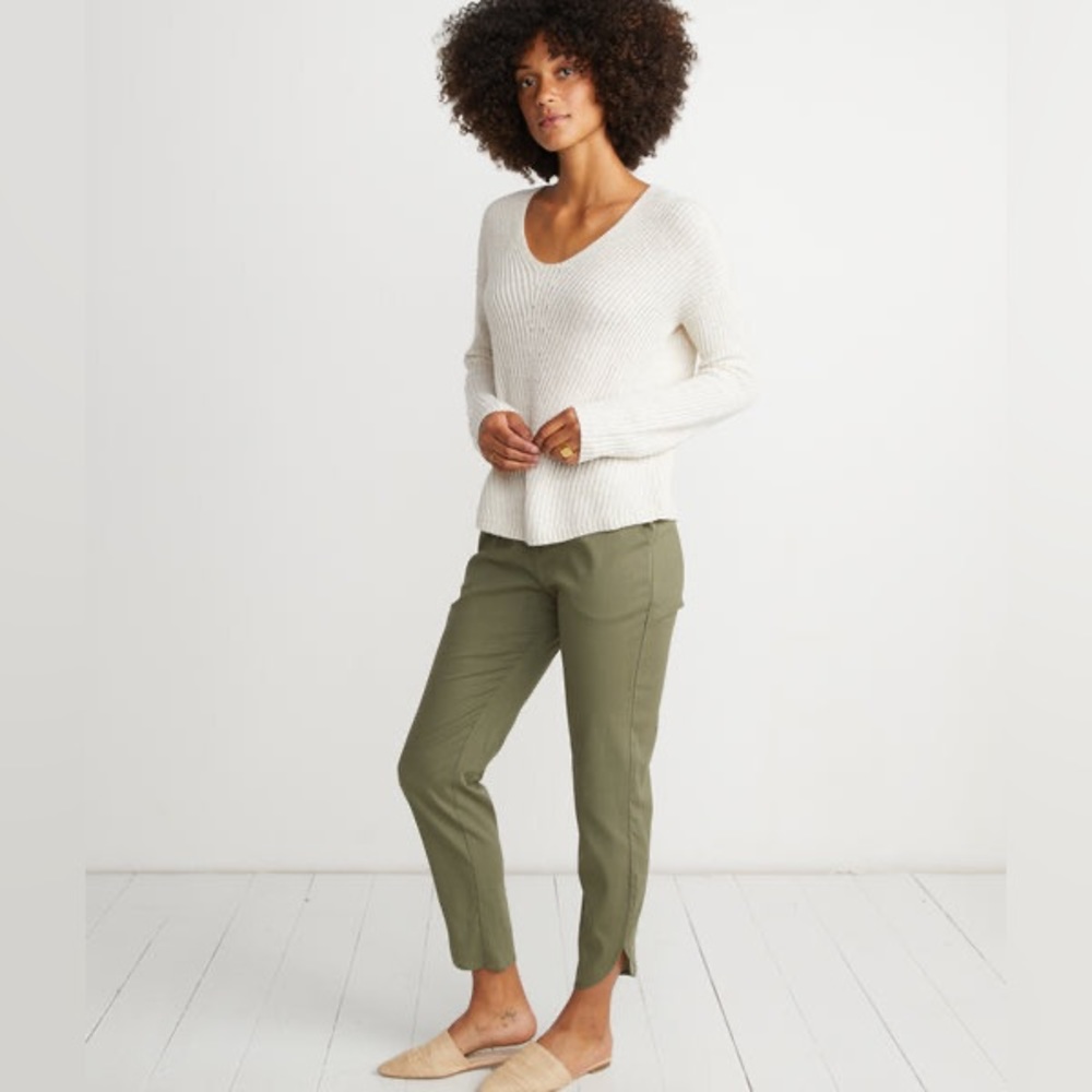 Marine Layer Olive Ankle Pants